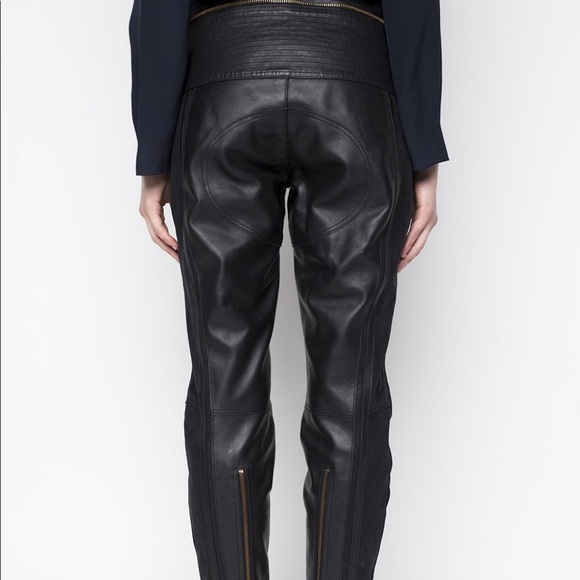 Chloé High-Waisted Leather Trousers - Picture 5 of 6